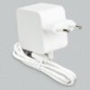 Alimentation officielle Raspberry Pi 27W USB-C blanche, prise européenne