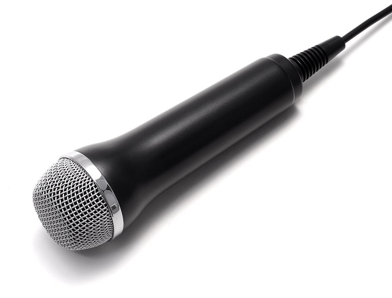 Microphone USB noir à grille métallique, reconnu sans pilote par Raspberry Pi OS