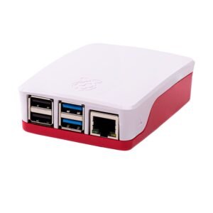 Boîtier officiel Raspberry Pi 4 (rouge/blanc)